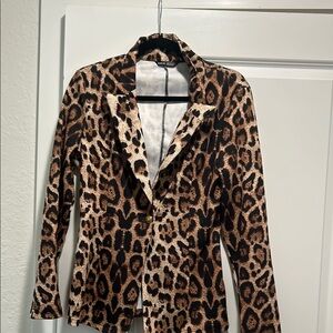 Leopard Print Women's Blazer
